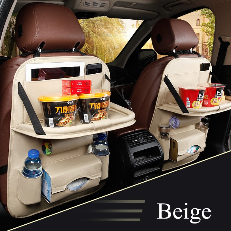 Car Seat Back Organizer with Folding Tray | ZARYVO