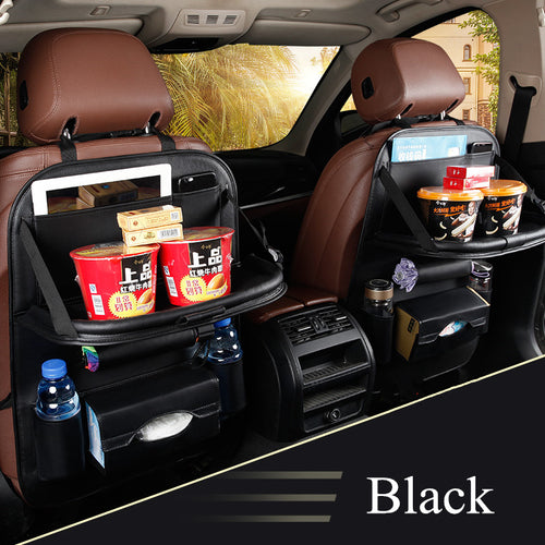 Car Seat Back Organizer with Folding Tray | ZARYVO