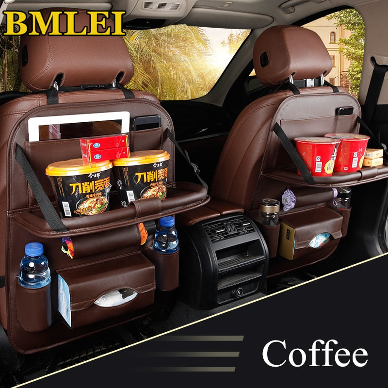 Car Seat Back Organizer with Folding Tray | ZARYVO