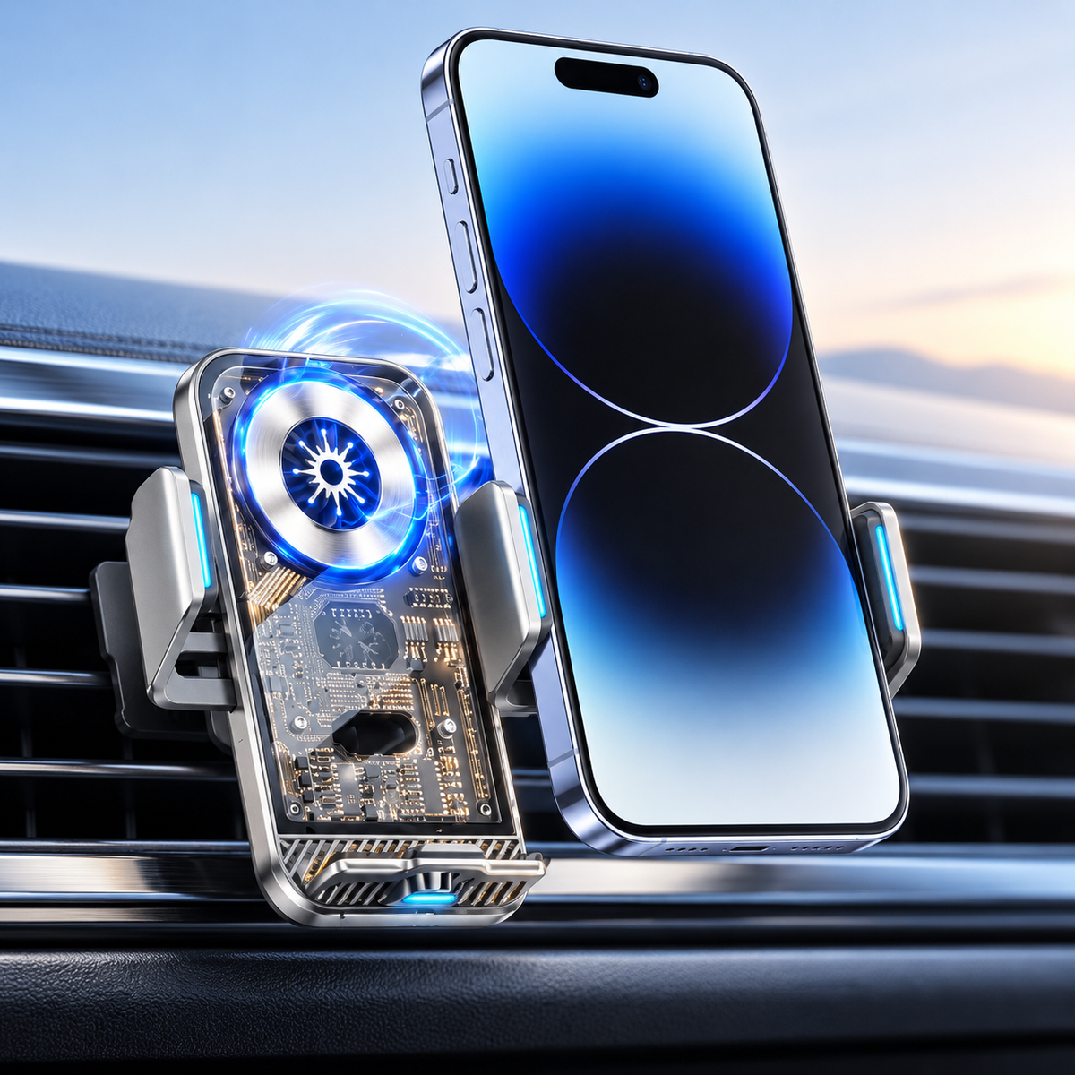 Wireless Car Phone Holder with Fast Charging | ZARYVO