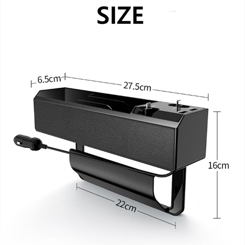 Car Seat Gap Organizer with Fast Charging | ZARYVO