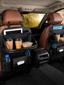 Car Seat Back Organizer with Folding Tray | ZARYVO