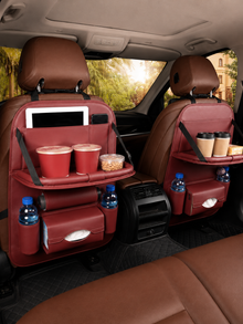 Car Seat Back Organizer with Folding Tray | ZARYVO